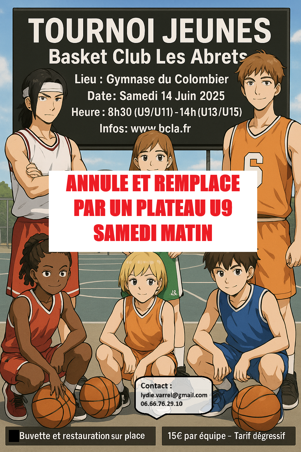 Affiche tournoi jeunes annulation